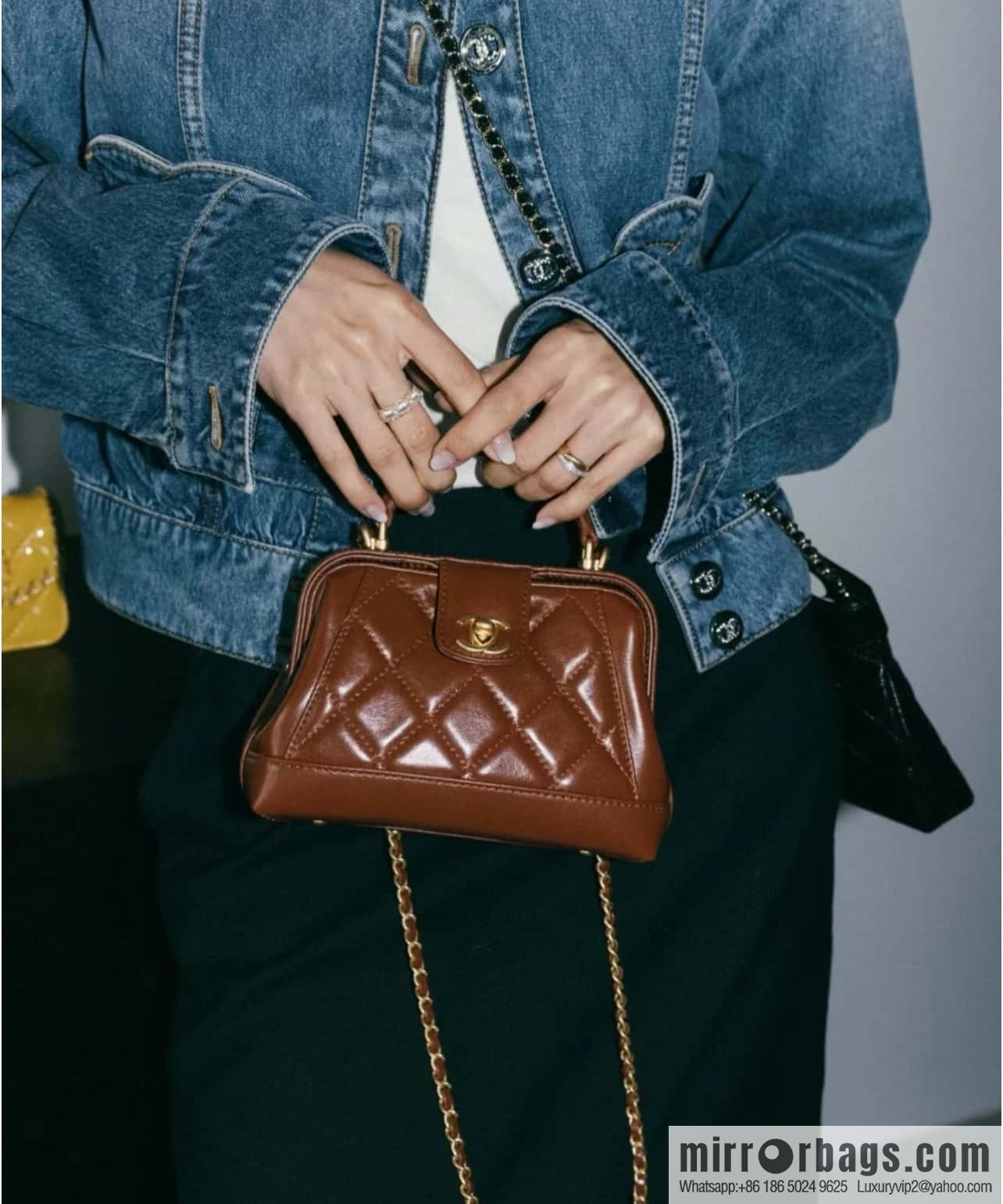 CHANEL 24A Superior Handicraft Doctor Doctor Bag, Small, Caramel AS4958