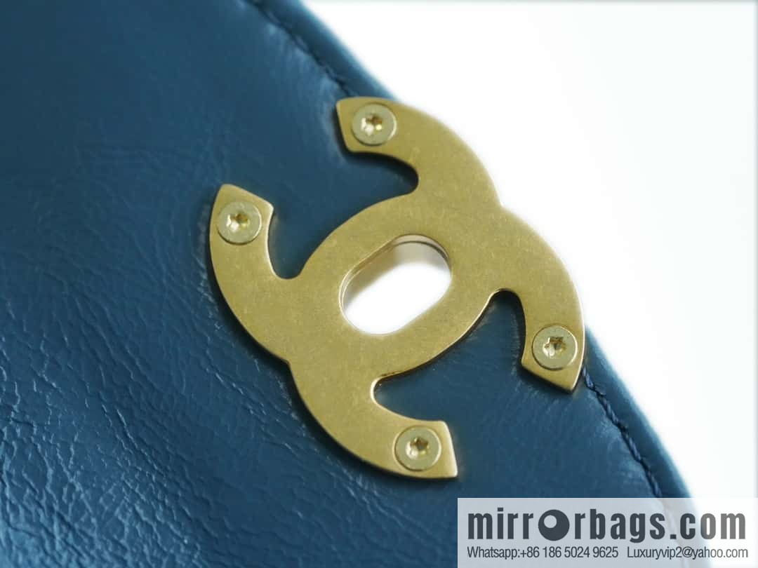 CHANEL 24S New Color Kelly Handle Bag, Large, Light Blue AS4416