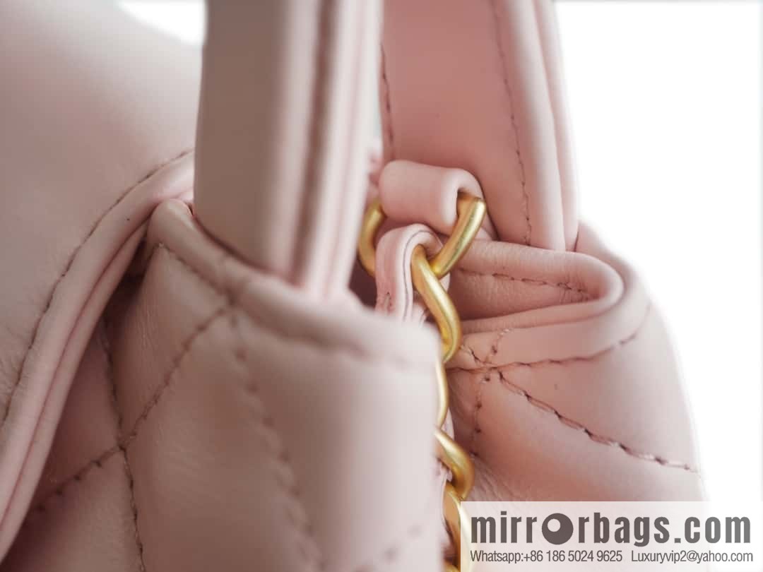 CHANEL 24S New Color Kelly Handle Bag, Large, Light Pink AS4416