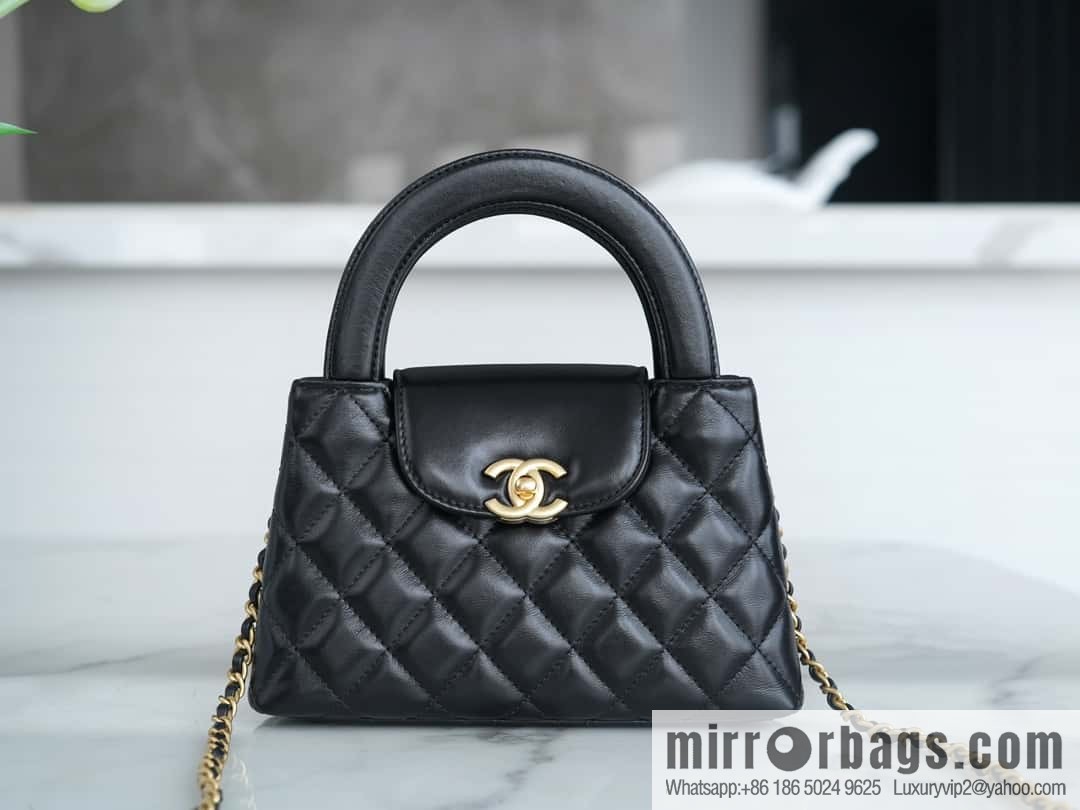 CHANEL 24S New Color Kelly Handle Bag, Large, Black AS4416