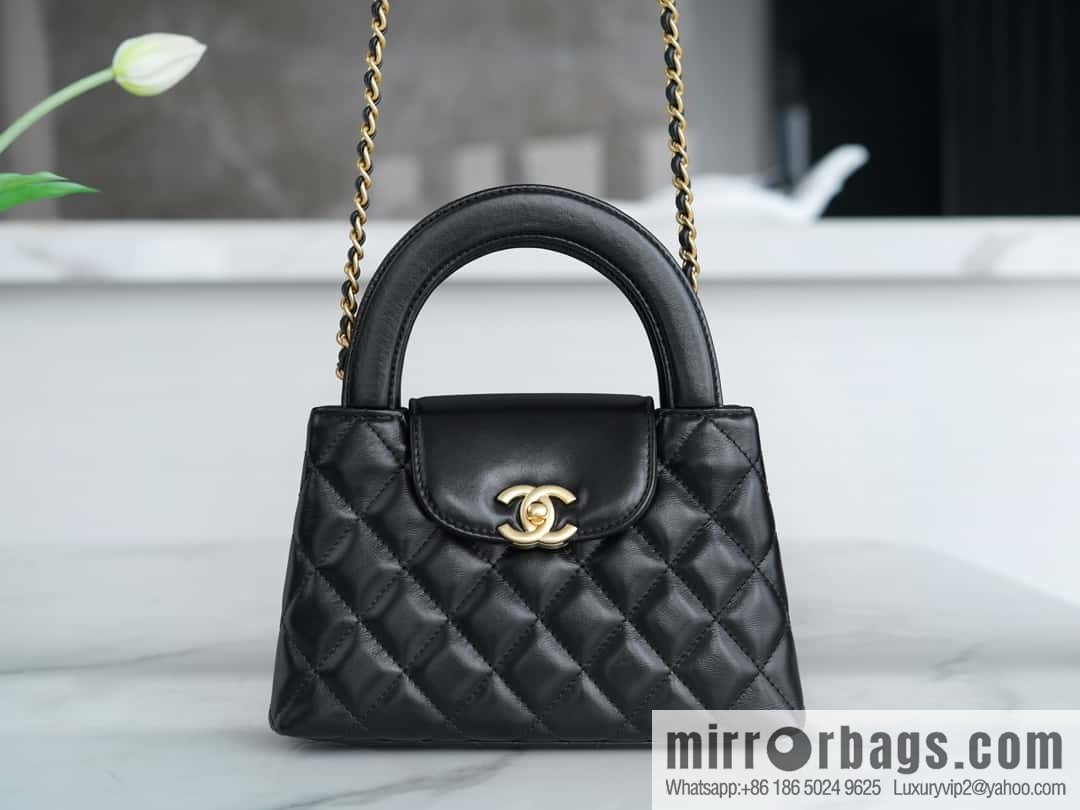 CHANEL 24S New Color Kelly Handle Bag, Large, Black AS4416