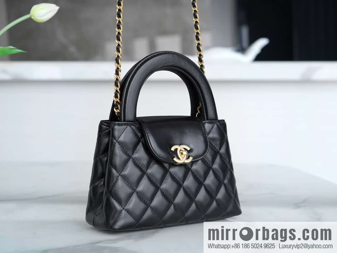 CHANEL 24S New Color Kelly Handle Bag, Large, Black AS4416