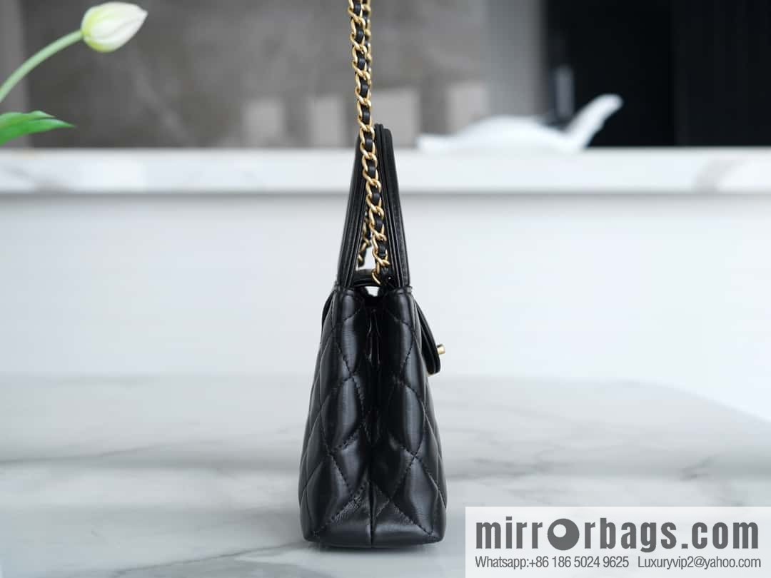 CHANEL 24S New Color Kelly Handle Bag, Large, Black AS4416