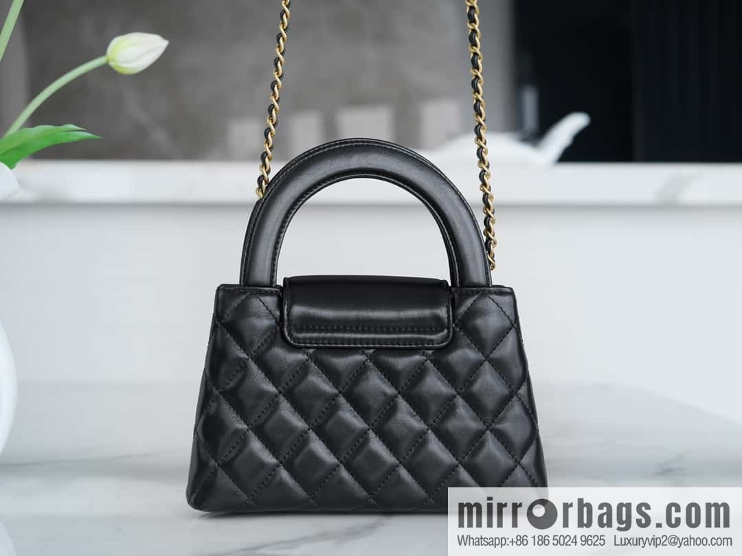 CHANEL 24S New Color Kelly Handle Bag, Large, Black AS4416