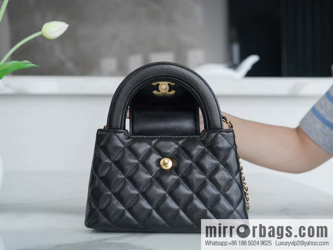 CHANEL 24S New Color Kelly Handle Bag, Large, Black AS4416