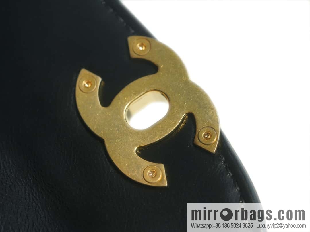 CHANEL 24S New Color Kelly Handle Bag, Large, Black AS4416