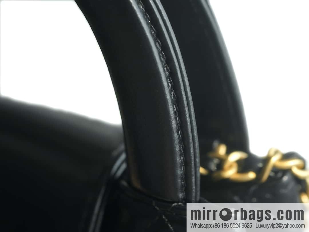 CHANEL 24S New Color Kelly Handle Bag, Large, Black AS4416