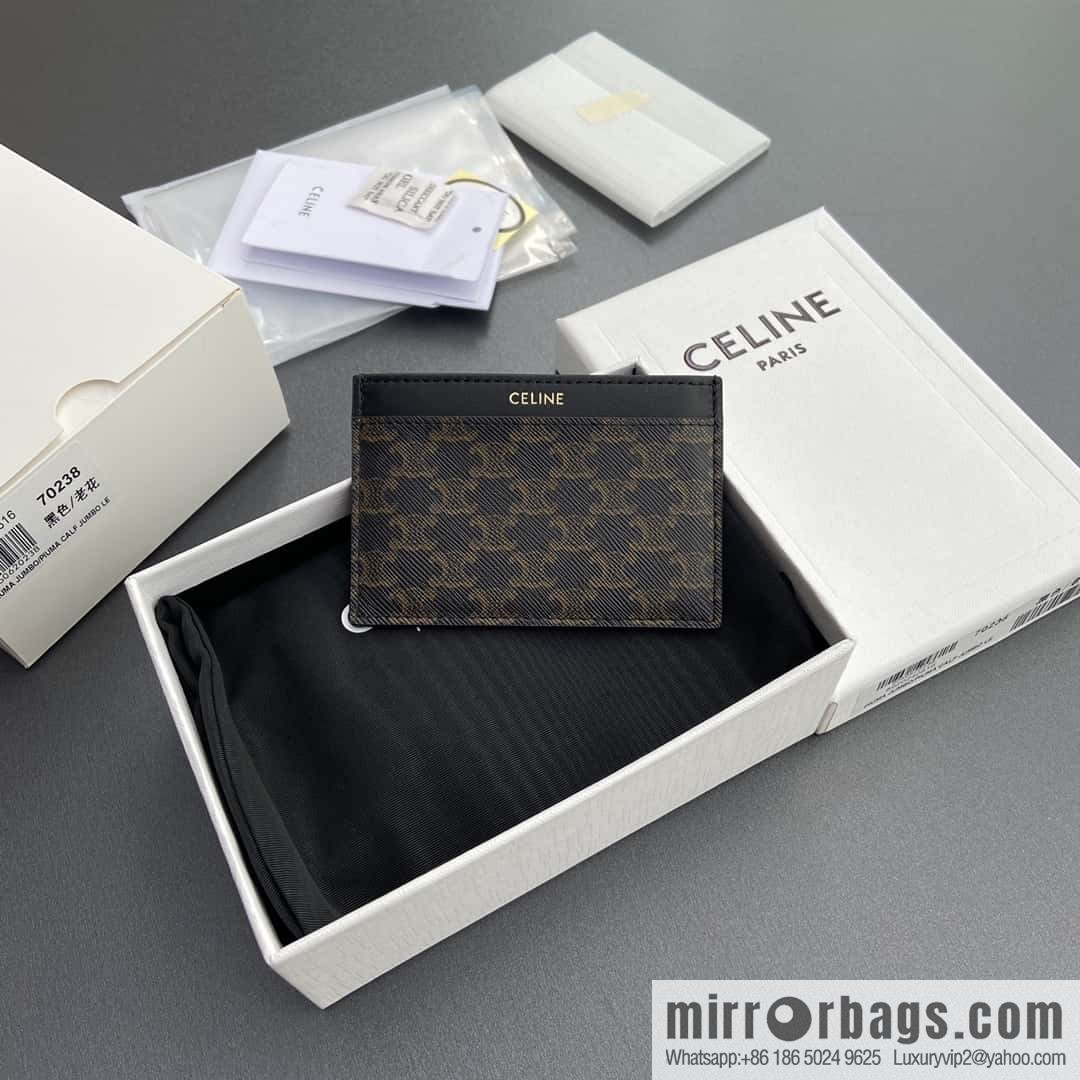 CELINE TRIOMPHE Logo Printed Card Pack 10B702BQ4 .38NO