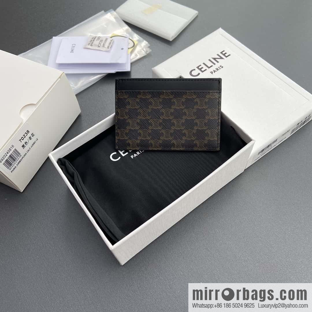 CELINE TRIOMPHE Logo Printed Card Pack 10B702BQ4 .38NO