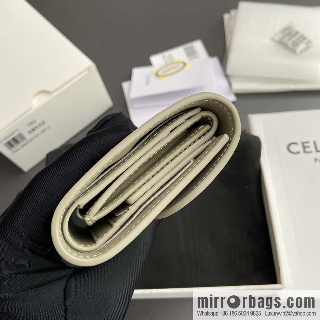 CELINE TRIOMPHE shiny cow leather wallet 10D782CQH.04LU783