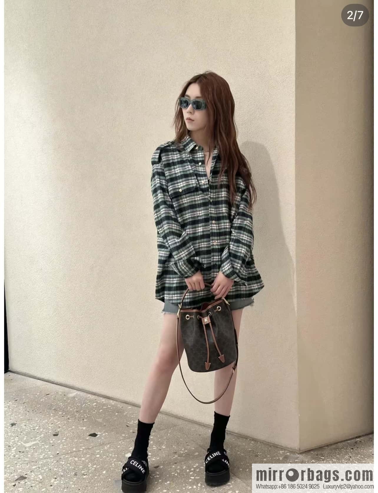 CELINE CLARA logo printed cow leather handbag 116882