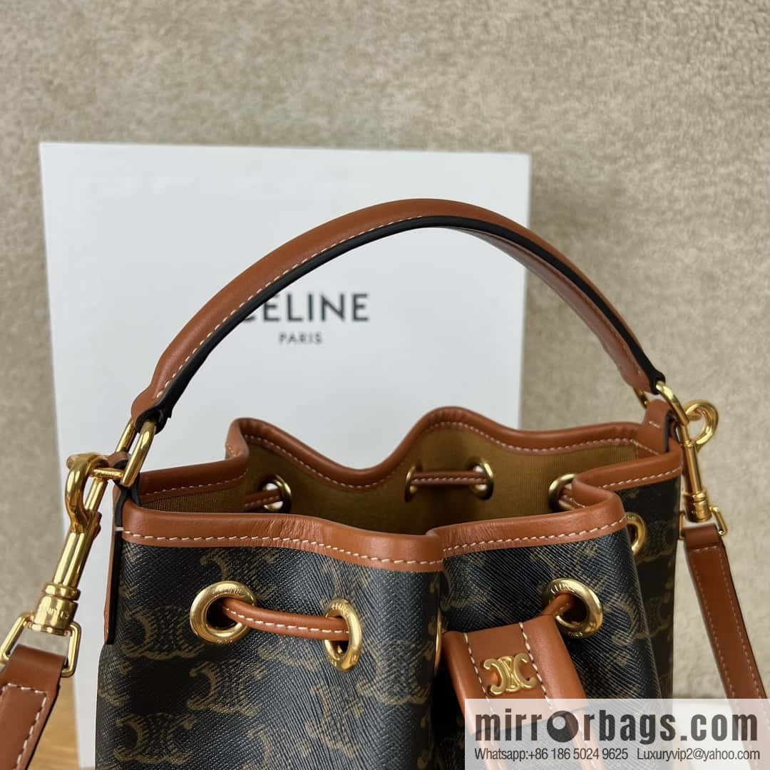 CELINE CLARA logo printed cow leather handbag 116882