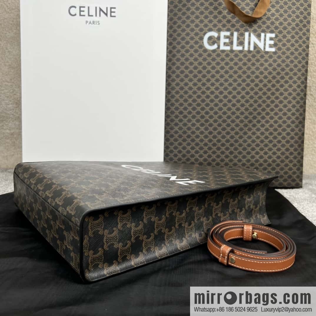 CELINE CABAS TRIOMPHE Canvas Small Vertical Handbag 191542
