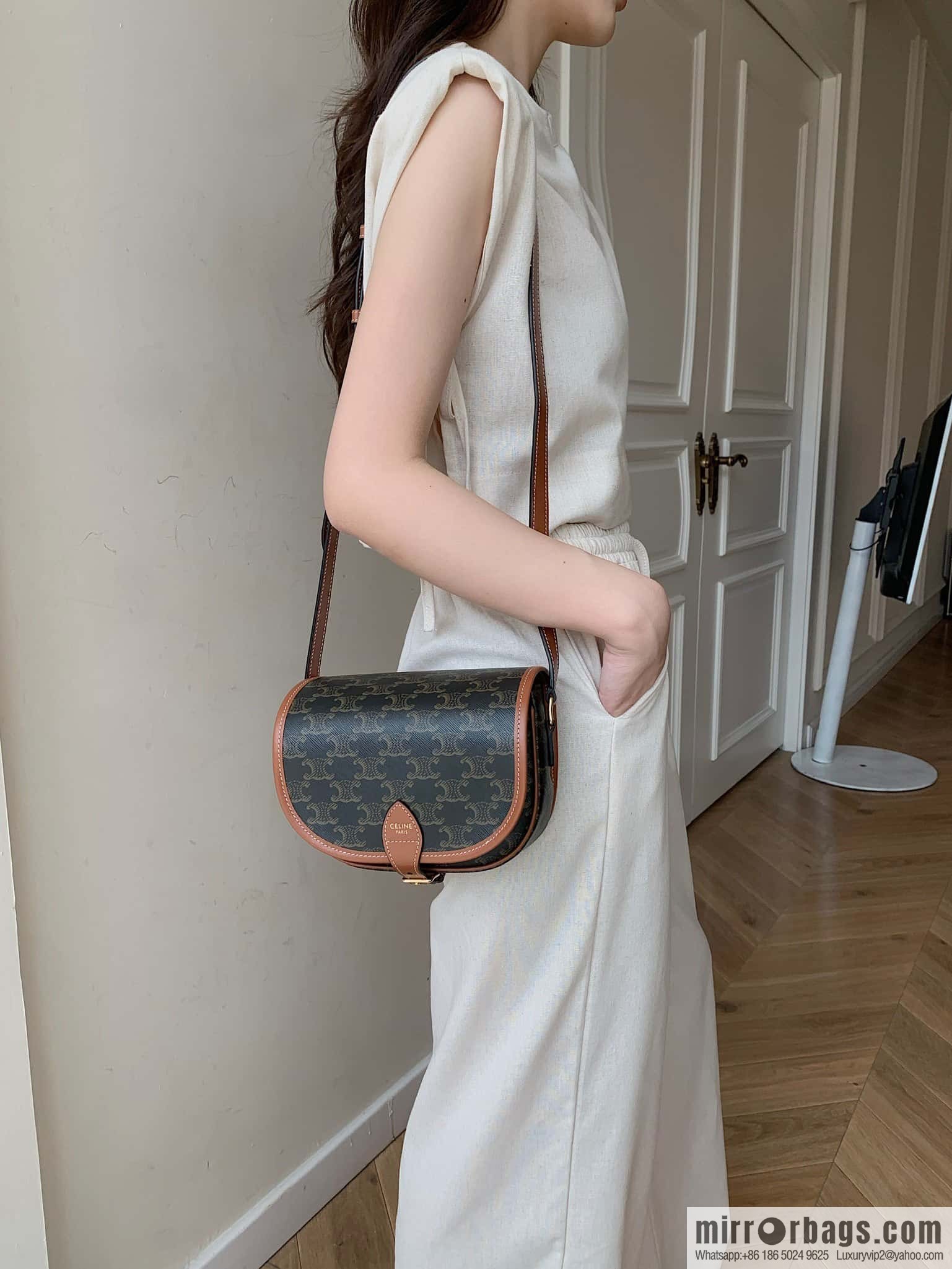 CELINE FOLCO M logo printed handbag 191502
