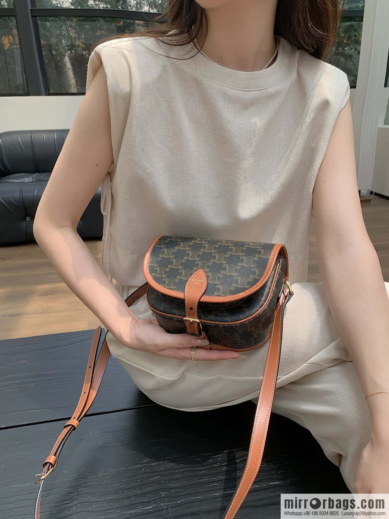 CELINE FOLCO M logo printed handbag 191502