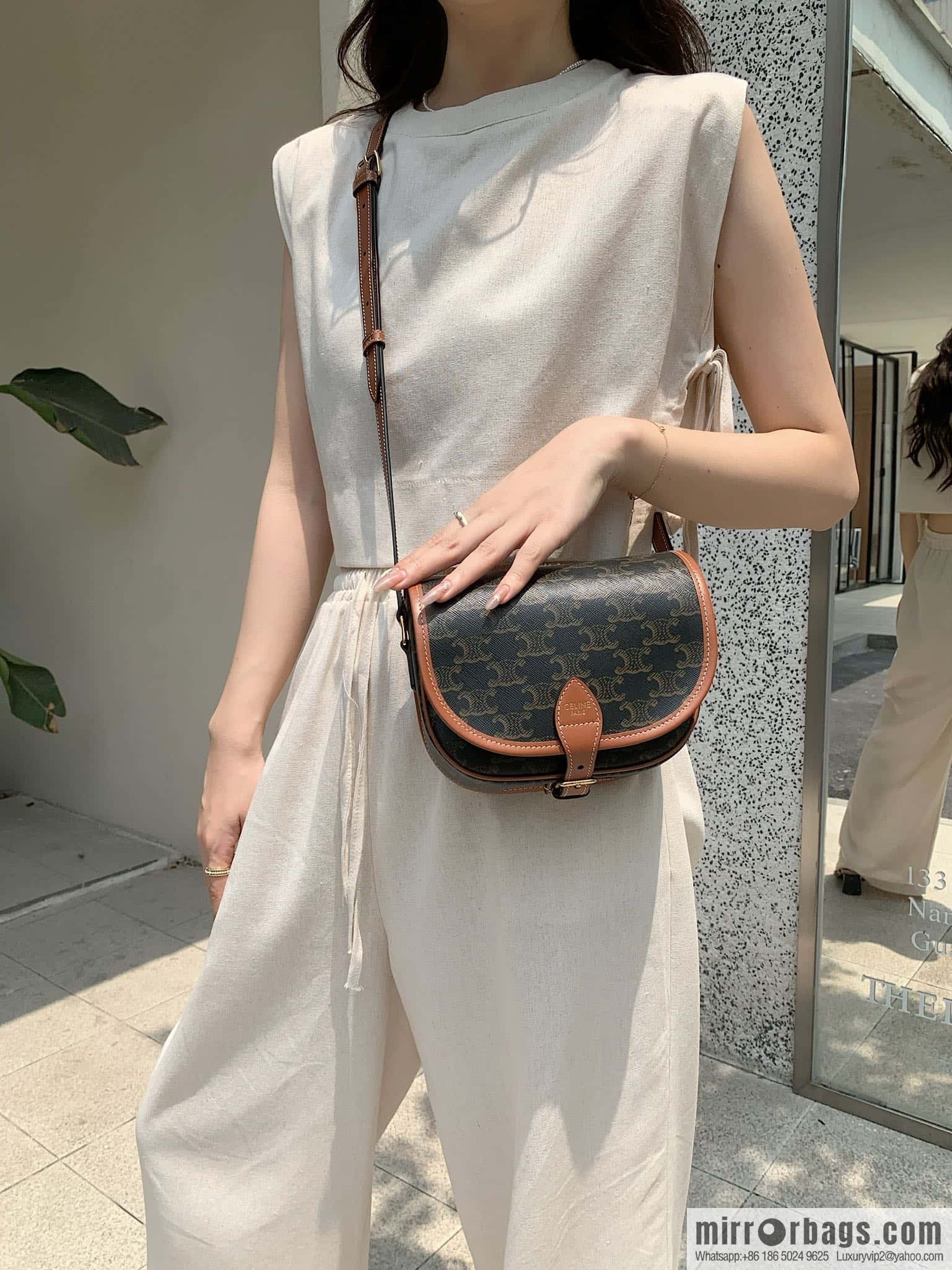 CELINE FOLCO M logo printed handbag 191502