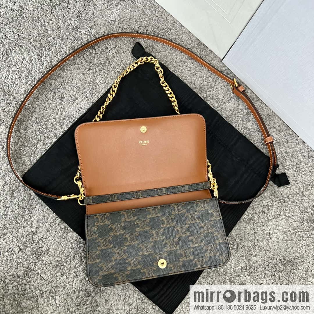 CELINE MULTPOCHETTE logo printed cow leather mini handbag 10L972