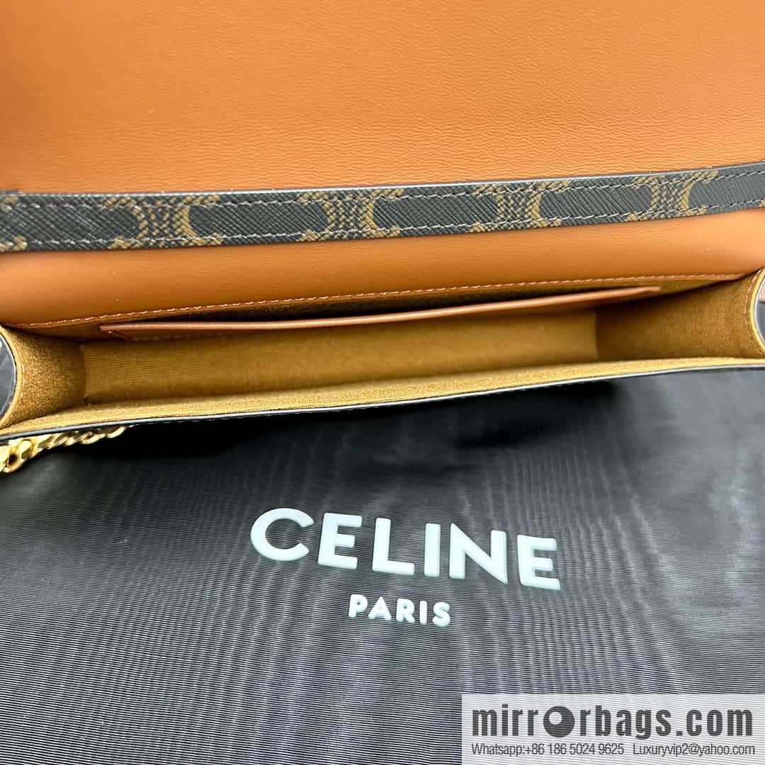 CELINE MULTPOCHETTE logo printed cow leather mini handbag 10L972
