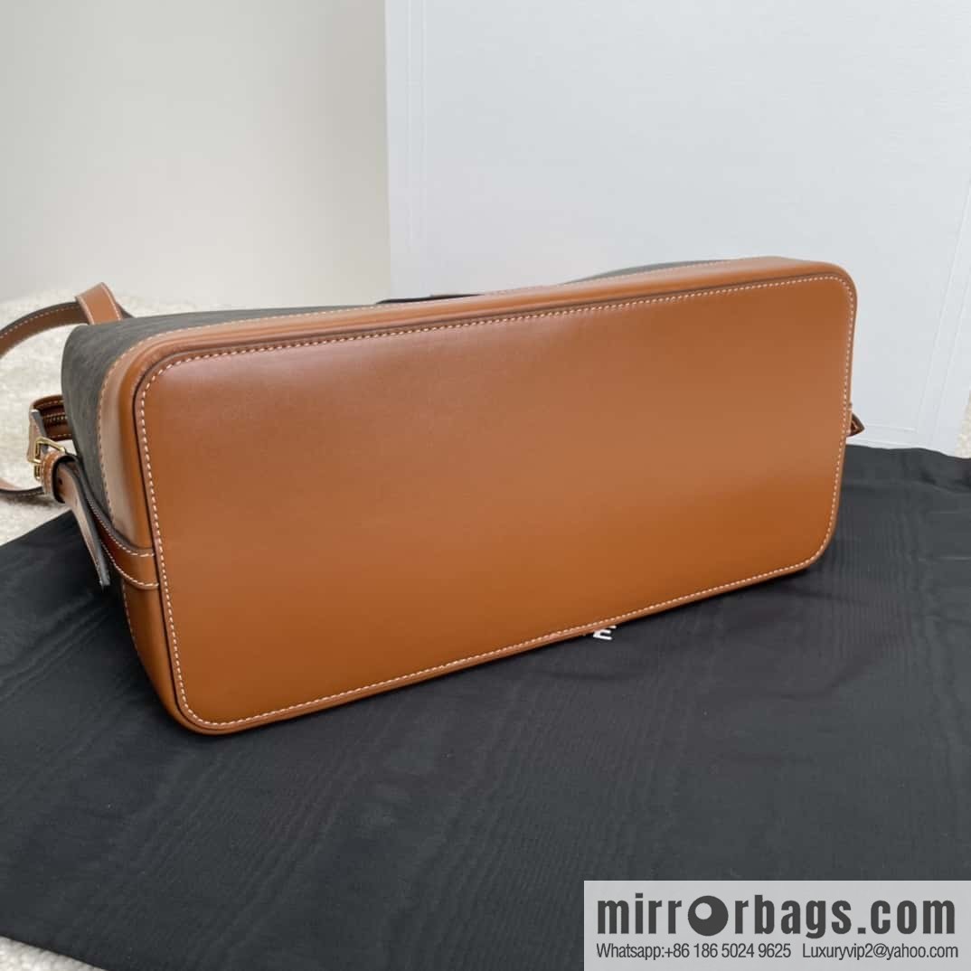CELINE cabas printing material/cowhide handbag 192662