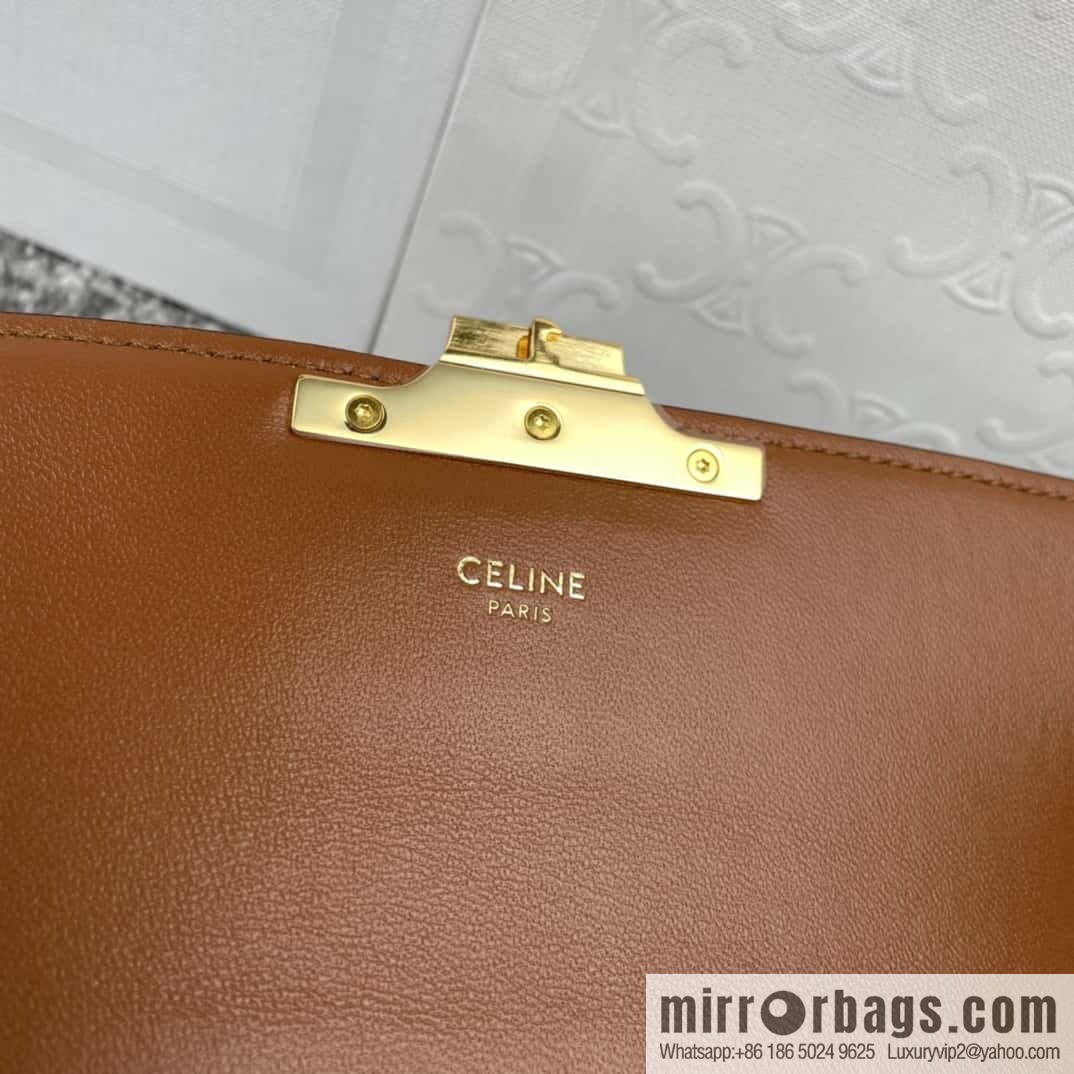 CELINE TRIOMPHE logo printed chain shoulder backpack 197992