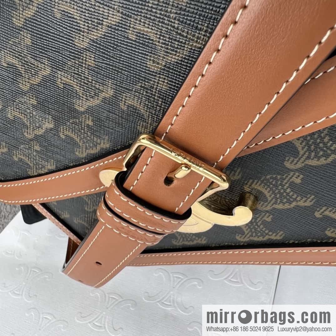 CELINE TRIOMPHE canvas and calfskin handbag 187363