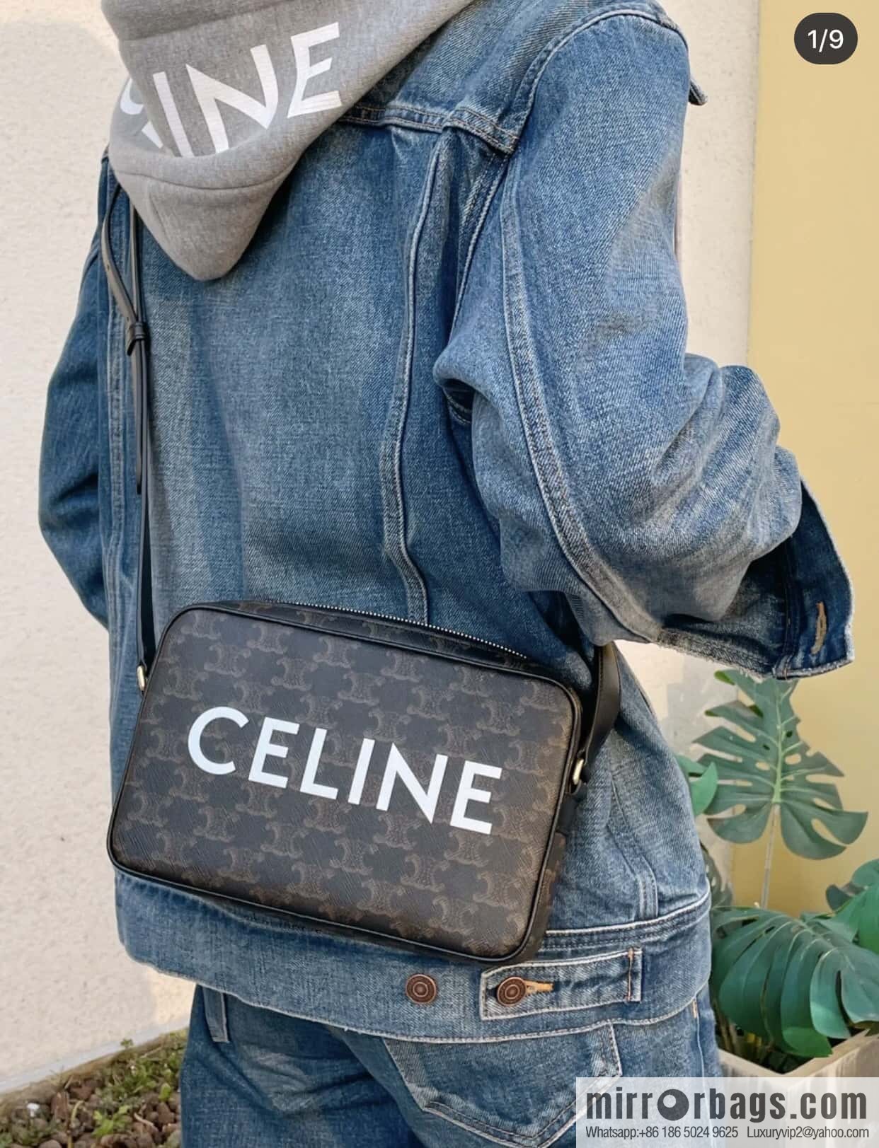 CELINE logo printed medium messenger bag 194502