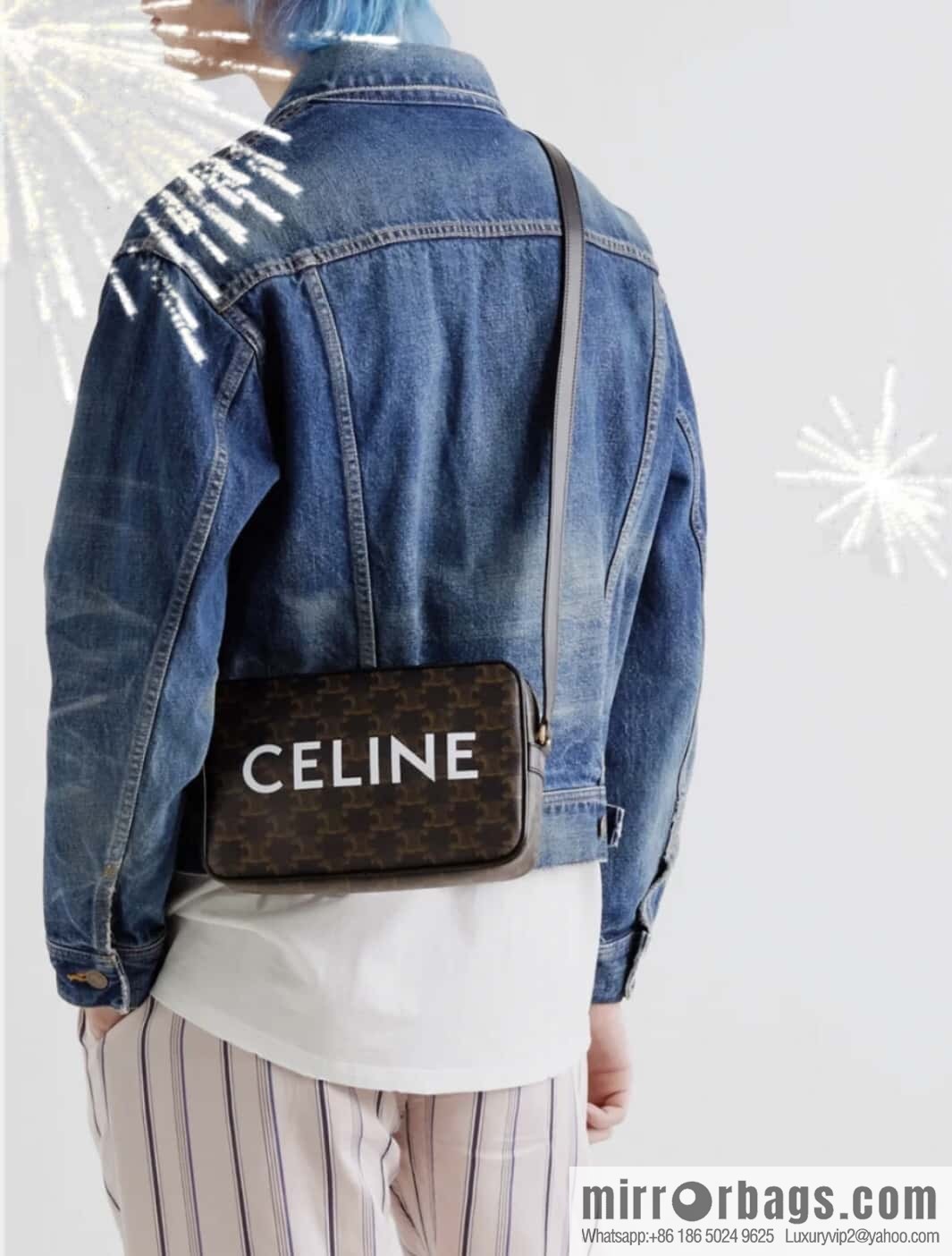 CELINE logo printed medium messenger bag 194502