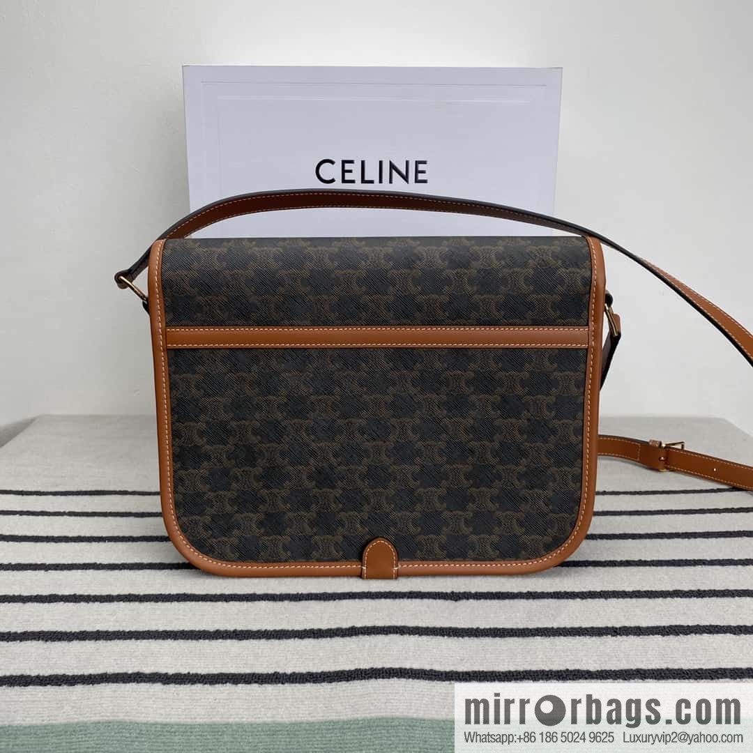 CELINE new FOLCO TRIOMPHE messenger bag PVC/cowhide 193902