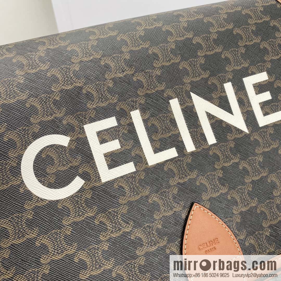 CELINE new FOLCO TRIOMPHE messenger bag PVC/cowhide 193902