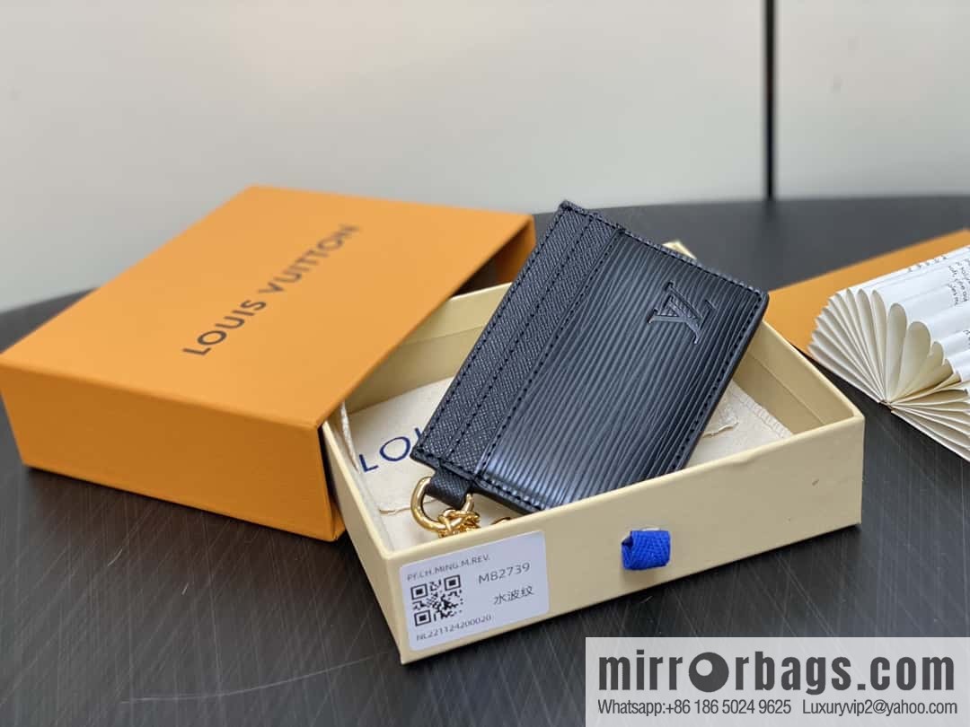 [Boutique‑grade] M82739 black water ripple, card bag wallet series