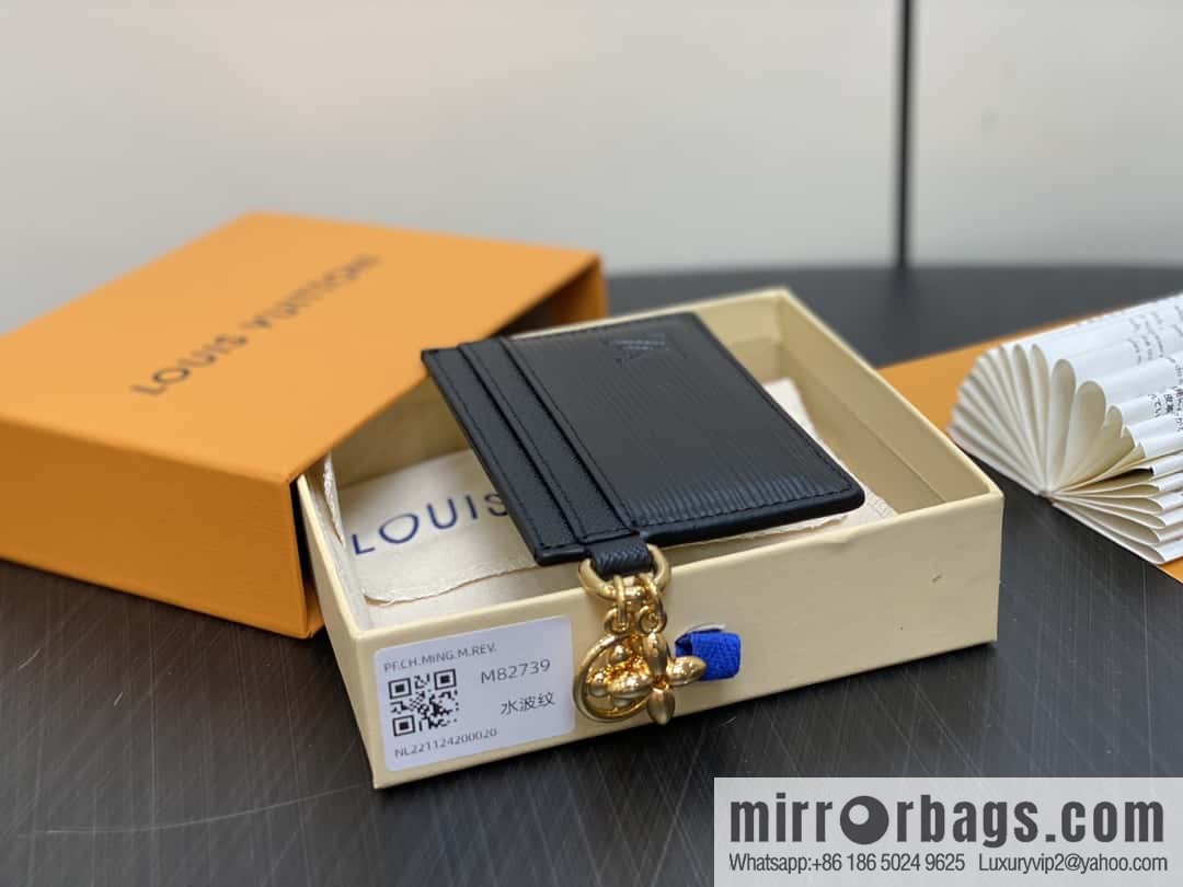[Boutique‑grade] M82739 black water ripple, card bag wallet series