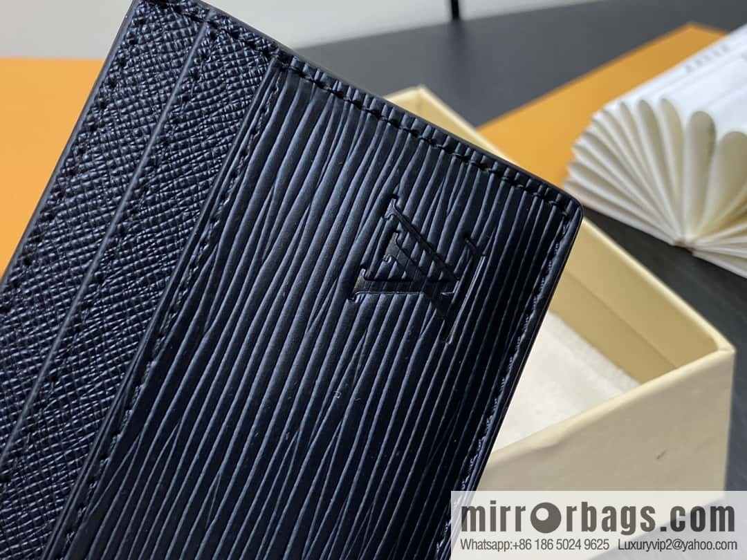 [Boutique‑grade] M82739 black water ripple, card bag wallet series