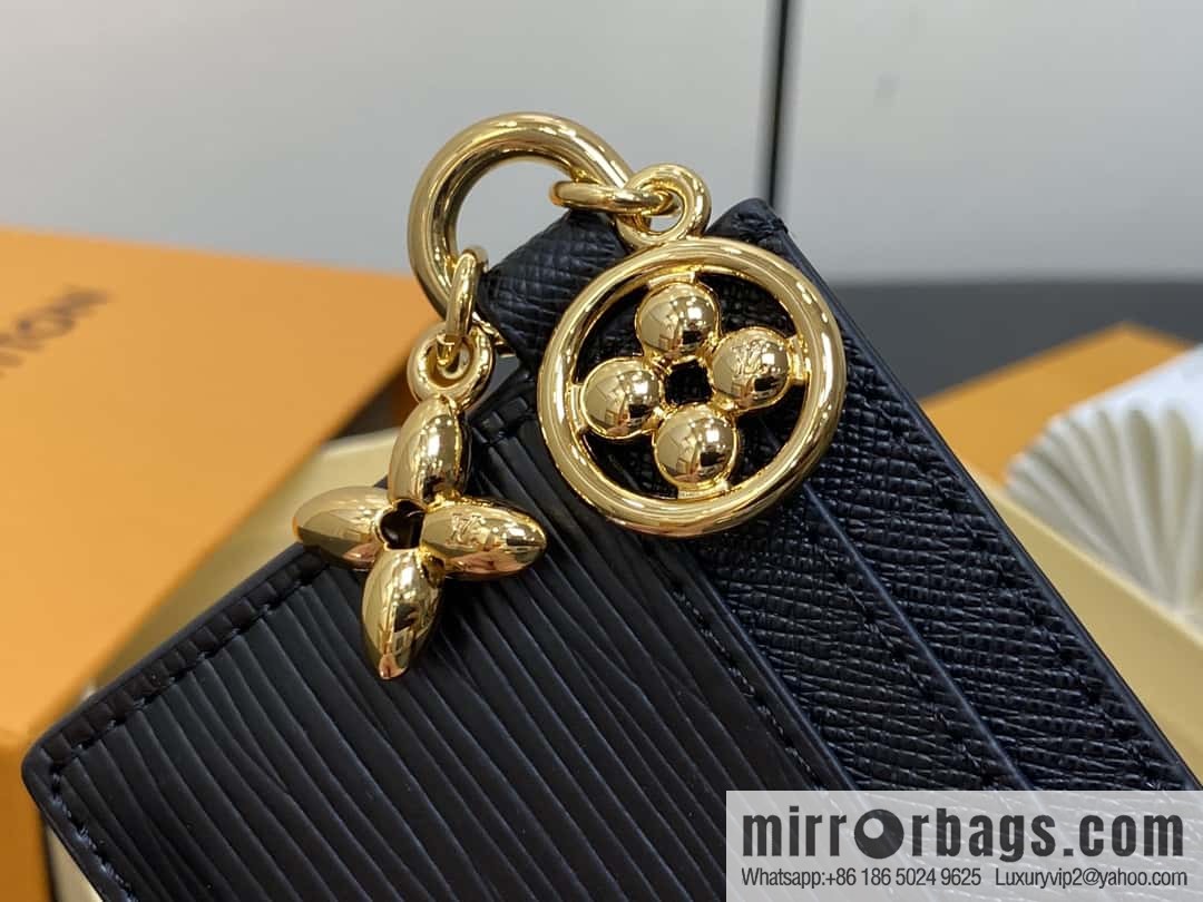 [Boutique‑grade] M82739 black water ripple, card bag wallet series