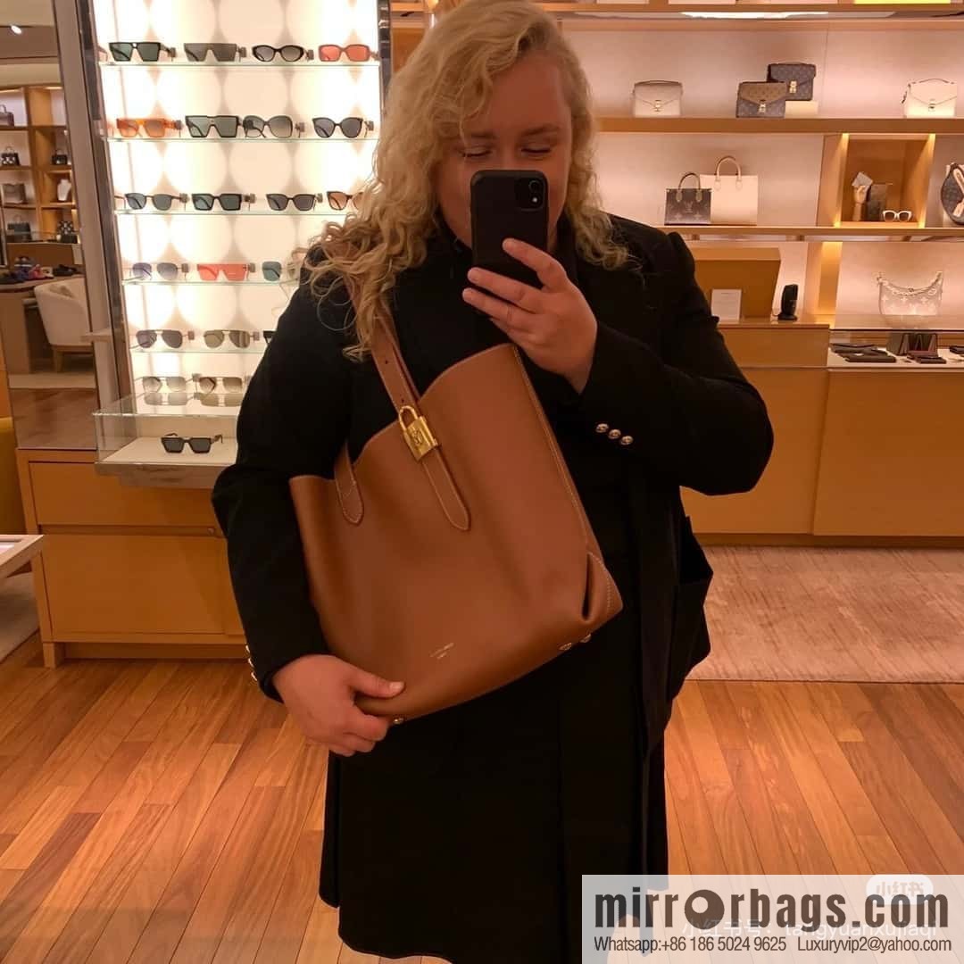 [Boutique‑grade] M25342 brown, full leather shopping bag M25341 M25343 Low key cabas handbag