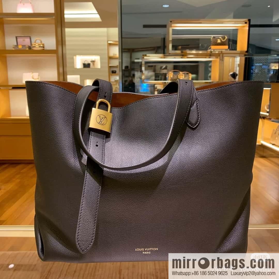 [Boutique‑grade] M25341 black, full leather shopping bag Low key cabas handbag 25342 M25343 2024 latest autumn and winter new models, Low Key Cabas medium handbag