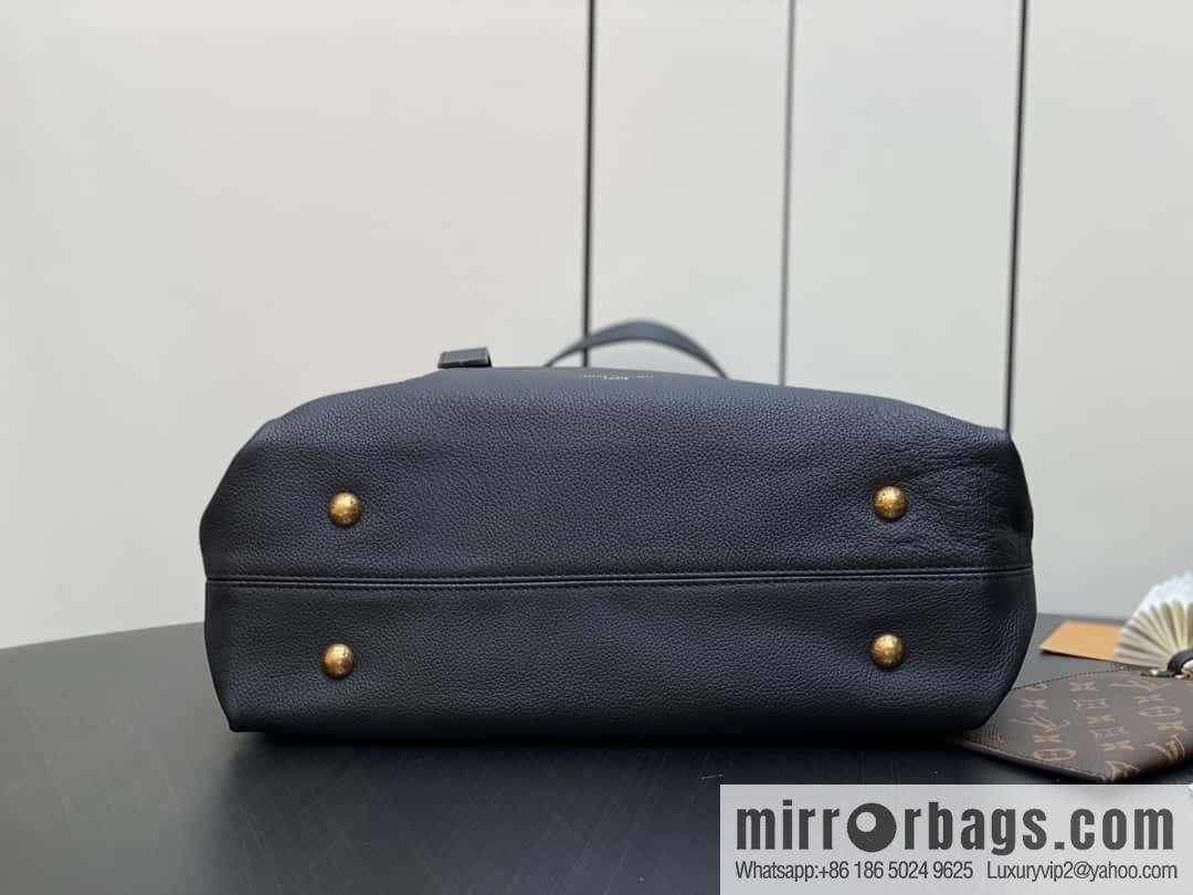 [Boutique‑grade] M25341 black, full leather shopping bag Low key cabas handbag 25342 M25343 2024 latest autumn and winter new models, Low Key Cabas medium handbag