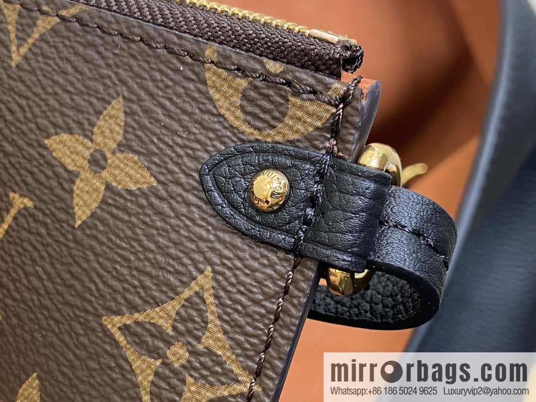 [Boutique‑grade] M25341 black, full leather shopping bag Low key cabas handbag 25342 M25343 2024 latest autumn and winter new models, Low Key Cabas medium handbag