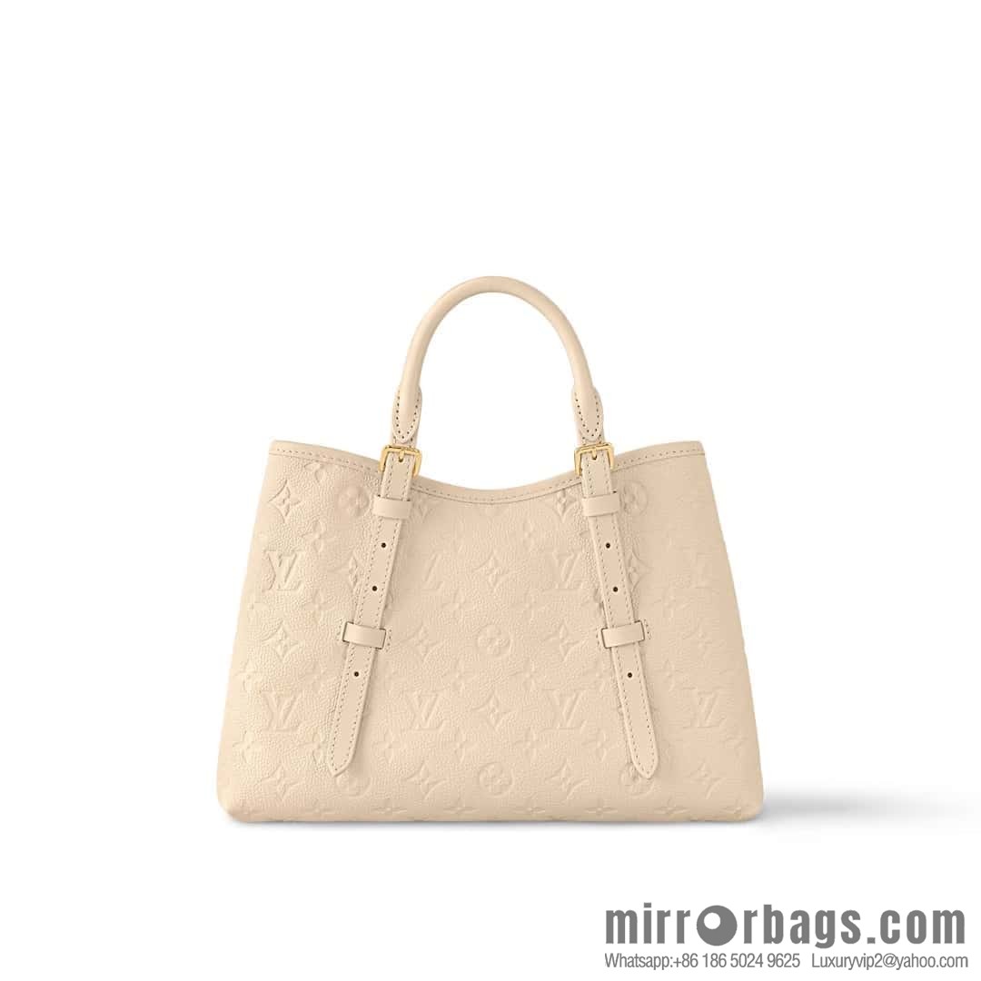 [Boutique‑grade] M11463 meters white full leather tote bag series BABYLONE TOTE small handbag m11393 gray-brown m11394