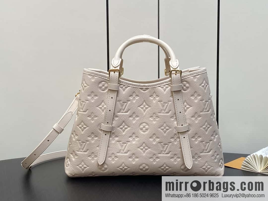 [Boutique‑grade] M11463 meters white full leather tote bag series BABYLONE TOTE small handbag m11393 gray-brown m11394