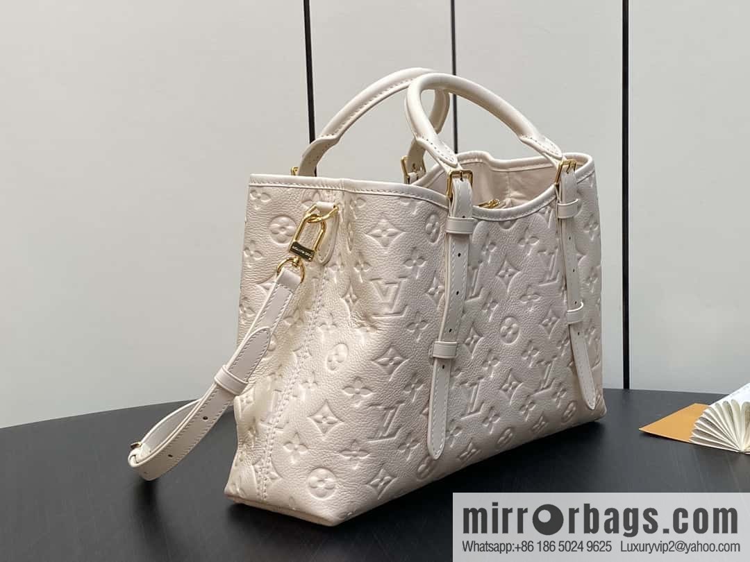 [Boutique‑grade] M11463 meters white full leather tote bag series BABYLONE TOTE small handbag m11393 gray-brown m11394