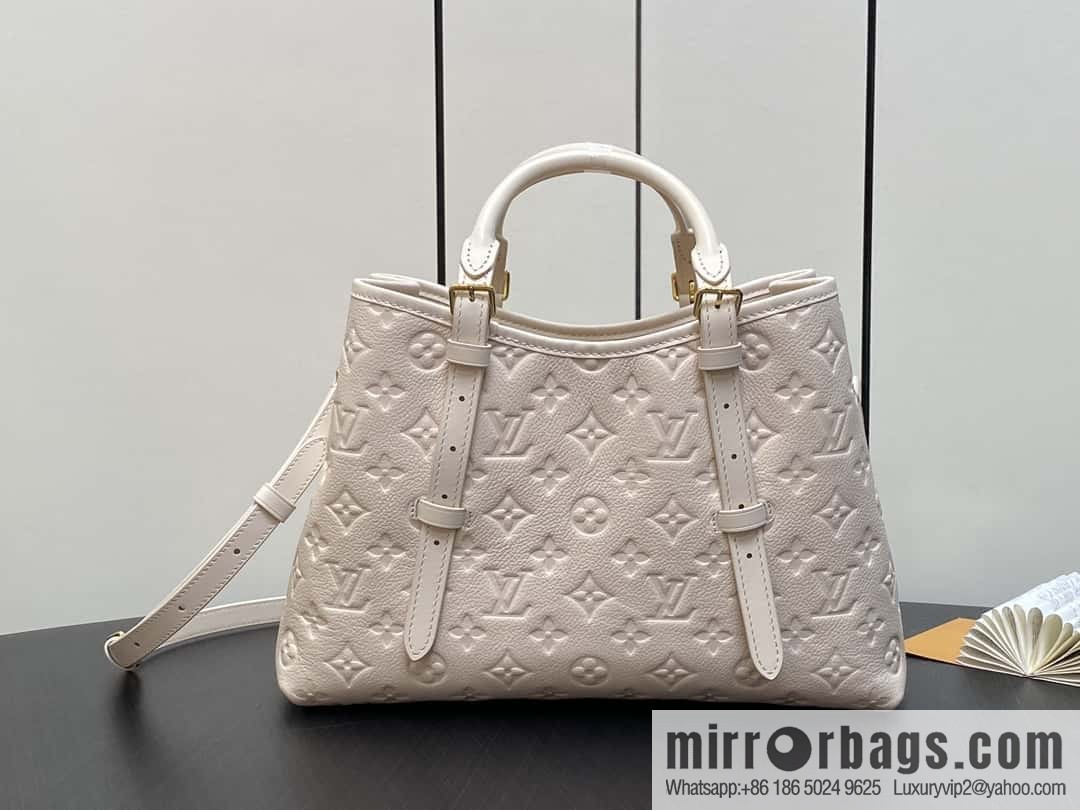 [Boutique‑grade] M11463 meters white full leather tote bag series BABYLONE TOTE small handbag m11393 gray-brown m11394