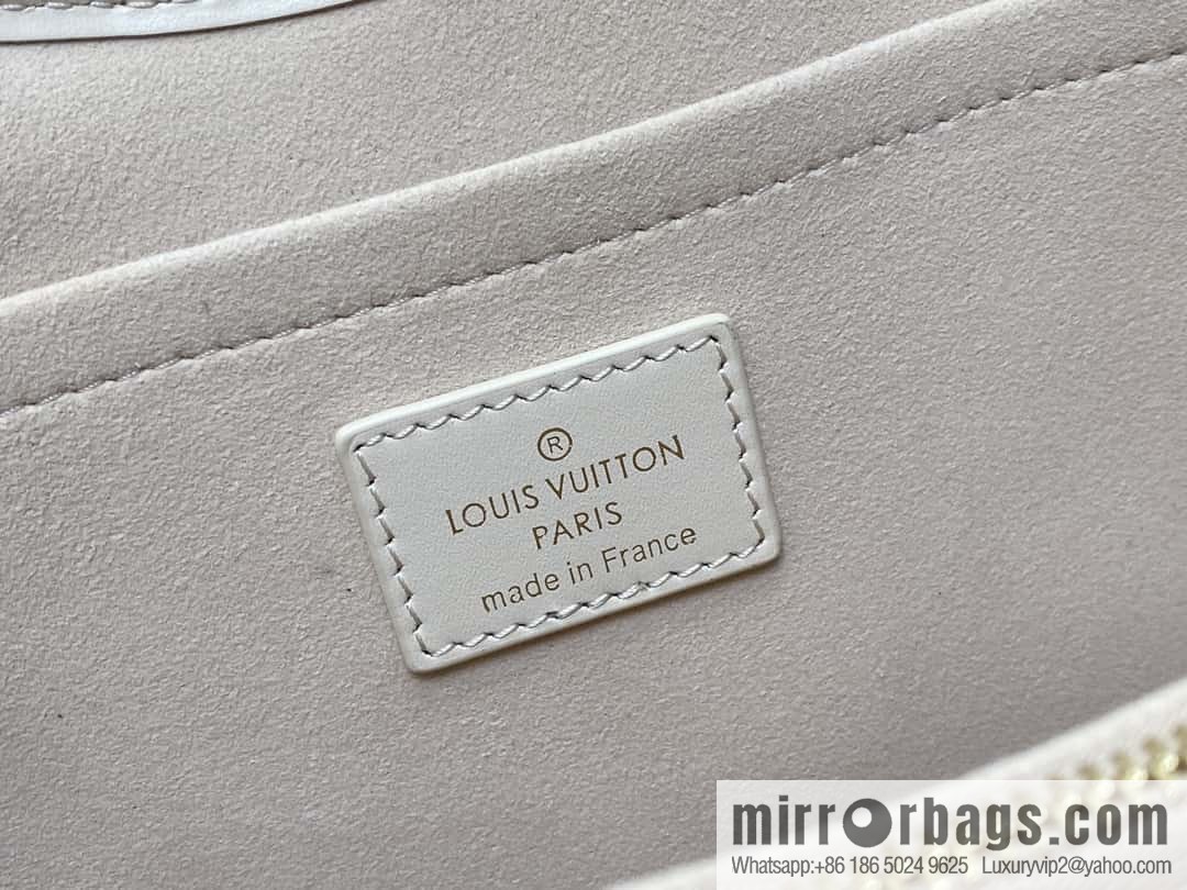 [Boutique‑grade] M11463 meters white full leather tote bag series BABYLONE TOTE small handbag m11393 gray-brown m11394