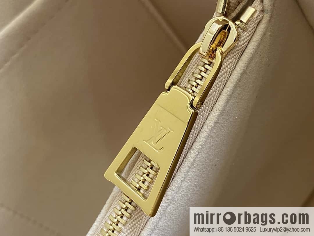 [Boutique‑grade] M11463 meters white full leather tote bag series BABYLONE TOTE small handbag m11393 gray-brown m11394
