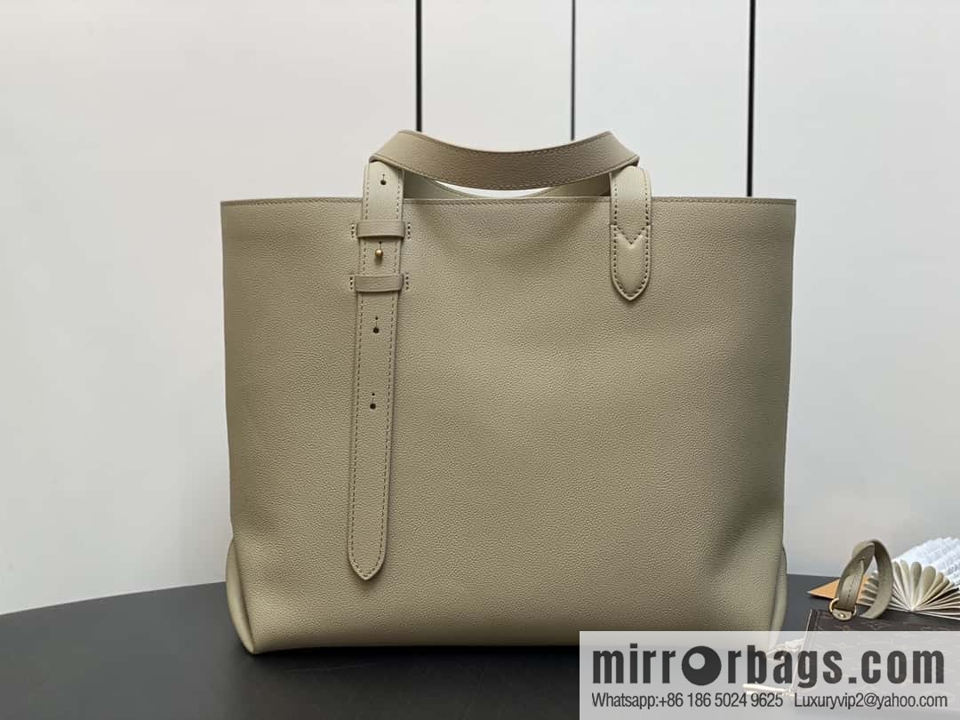 [Boutique‑grade] M25341 green, full leather shopping bag Low key cabas handbag M25341 black M25342 brown M25343 stone green 2024 latest autumn and winter new Low Key Cabas medium handbag