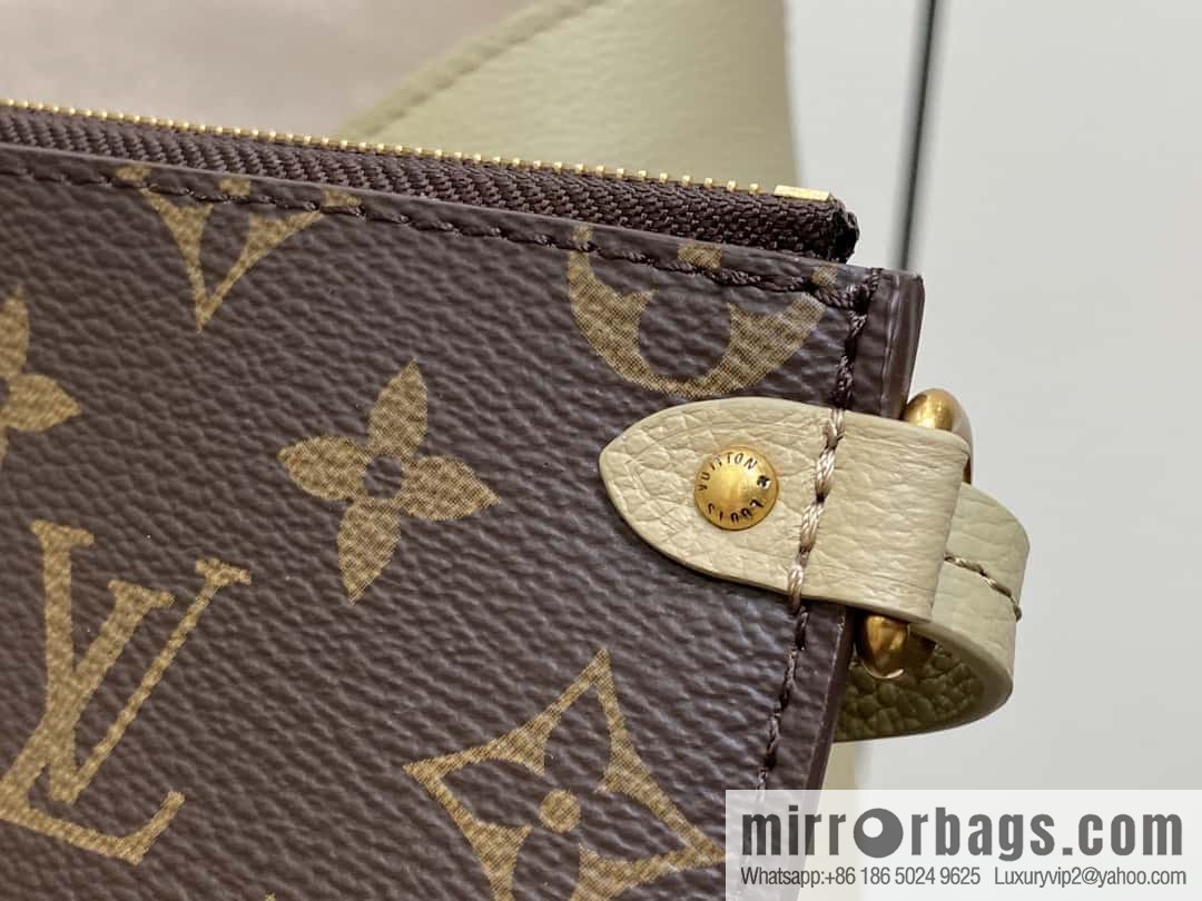 [Boutique‑grade] M25341 green, full leather shopping bag Low key cabas handbag M25341 black M25342 brown M25343 stone green 2024 latest autumn and winter new Low Key Cabas medium handbag