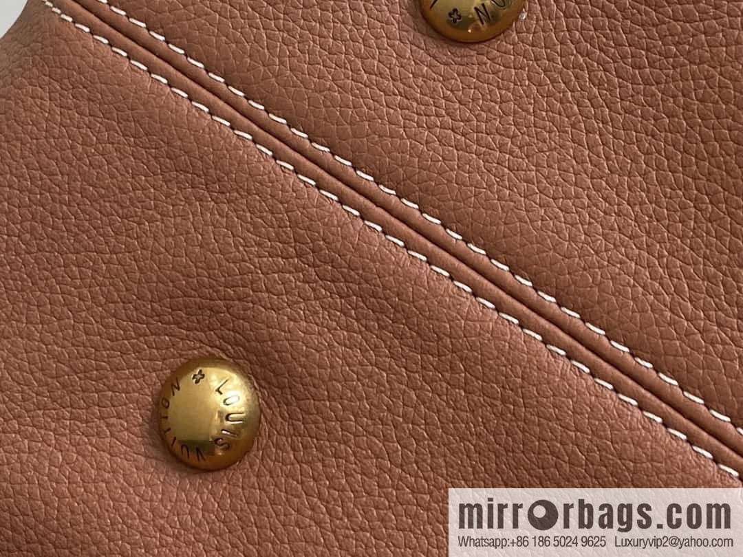 [Boutique‑grade] M25342 brown, full leather shopping bag M25341 M25343 Low key cabas handbag