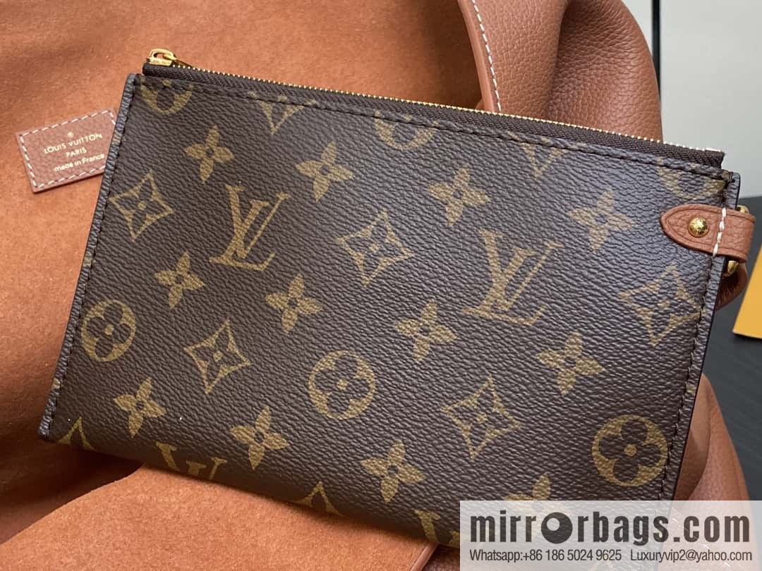 [Boutique‑grade] M25342 brown, full leather shopping bag M25341 M25343 Low key cabas handbag