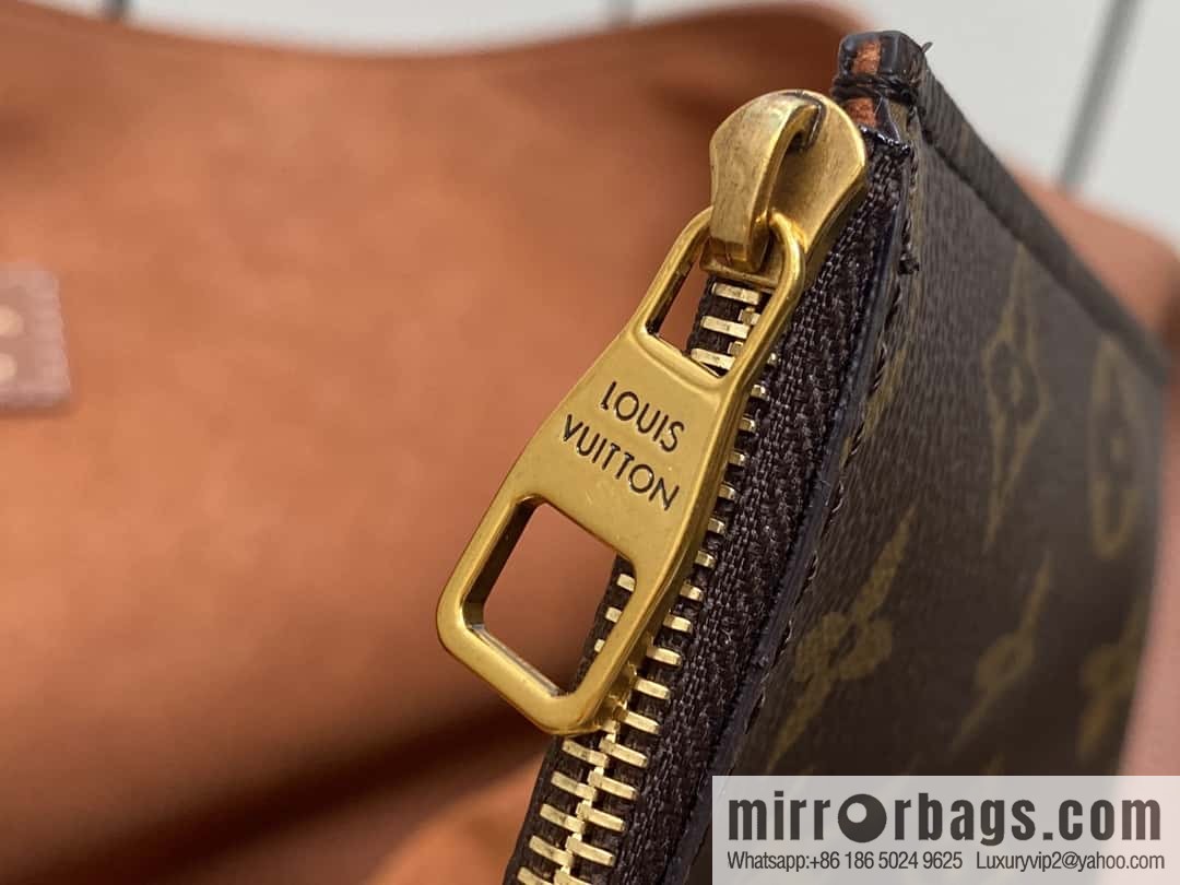 [Boutique‑grade] M25342 brown, full leather shopping bag M25341 M25343 Low key cabas handbag