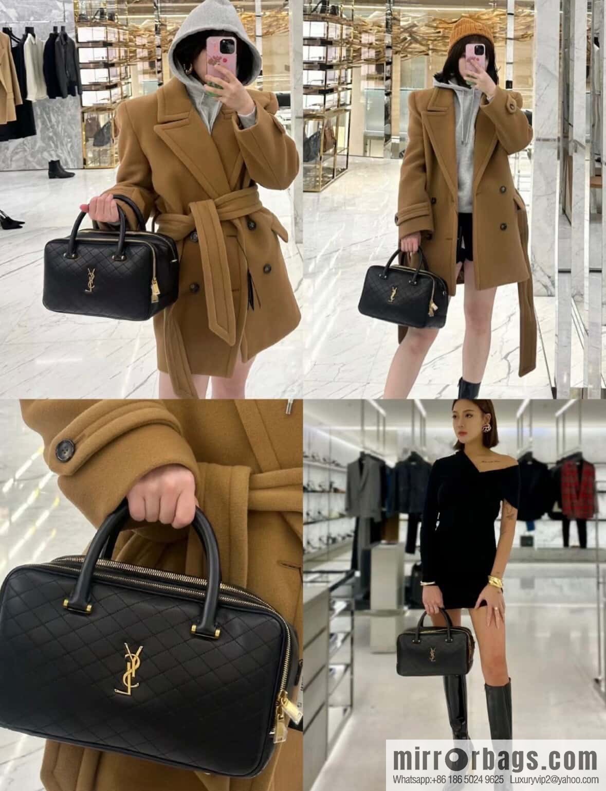 YSL 🆕 LIYA quilted sheepskin luggage 766785