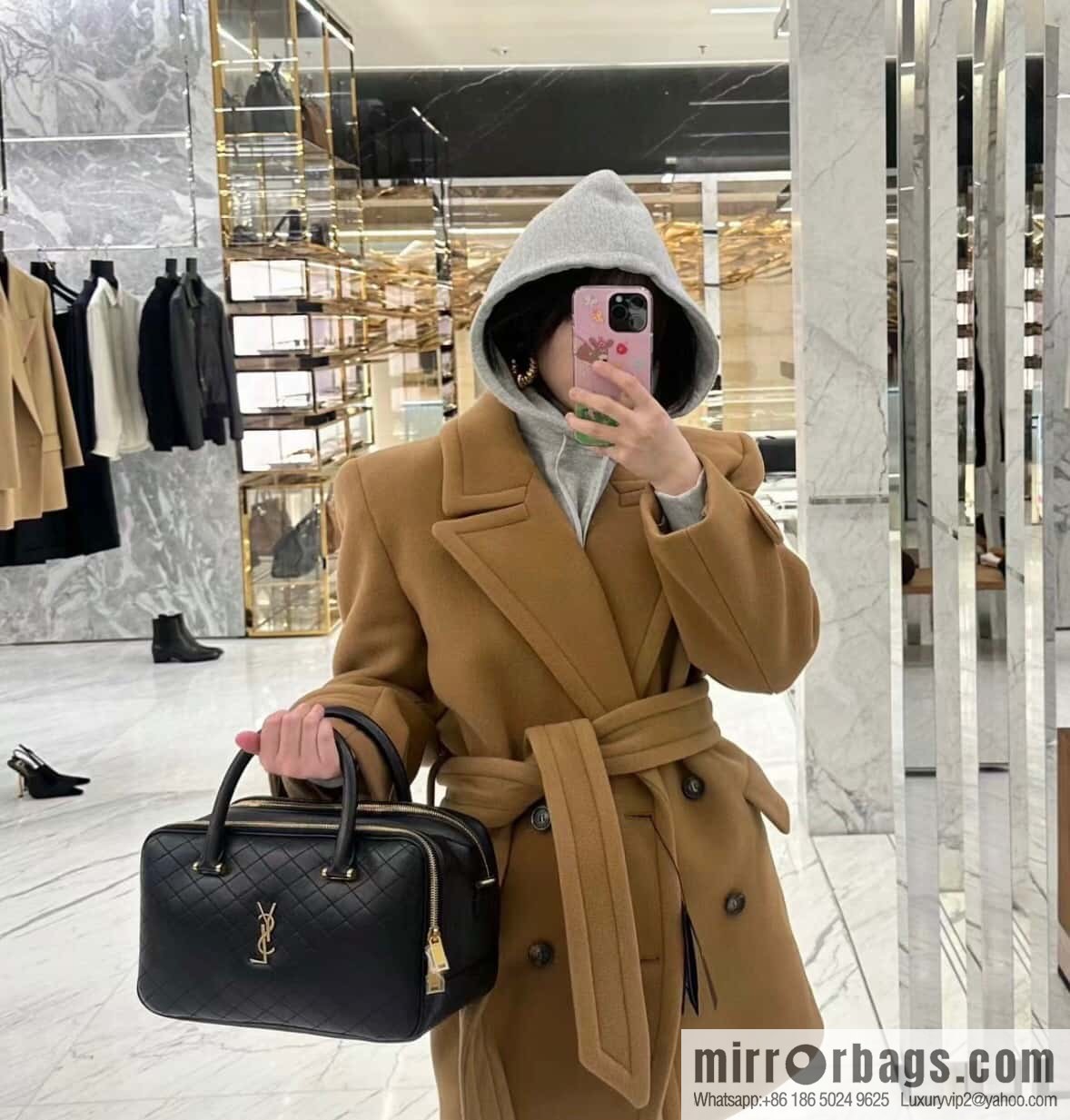 YSL 🆕 LIYA quilted sheepskin luggage 766785